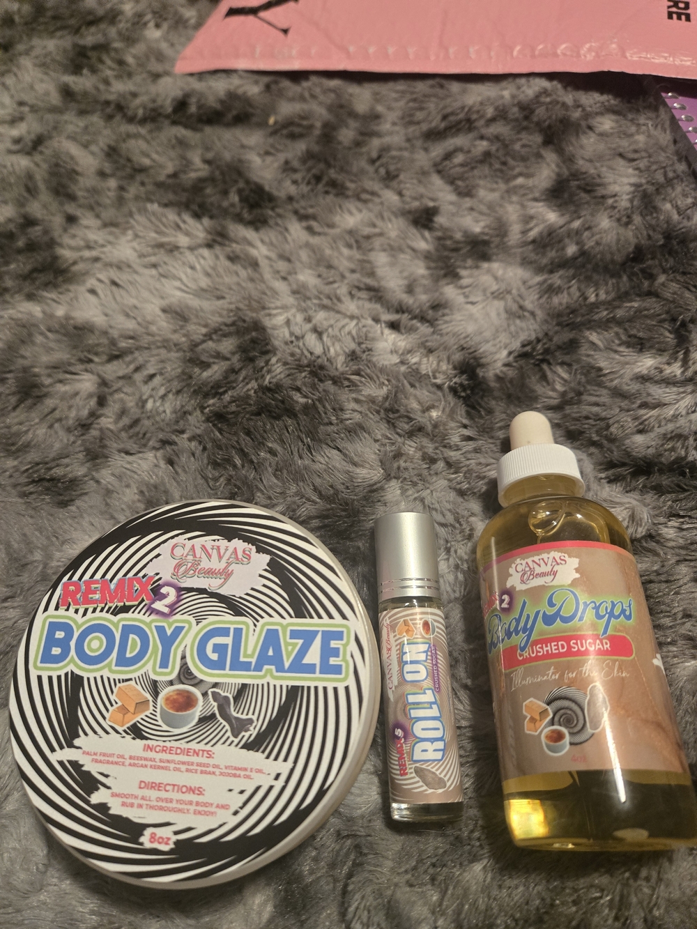 Crushed Sugar Body Glaze & Body Drops - Pink